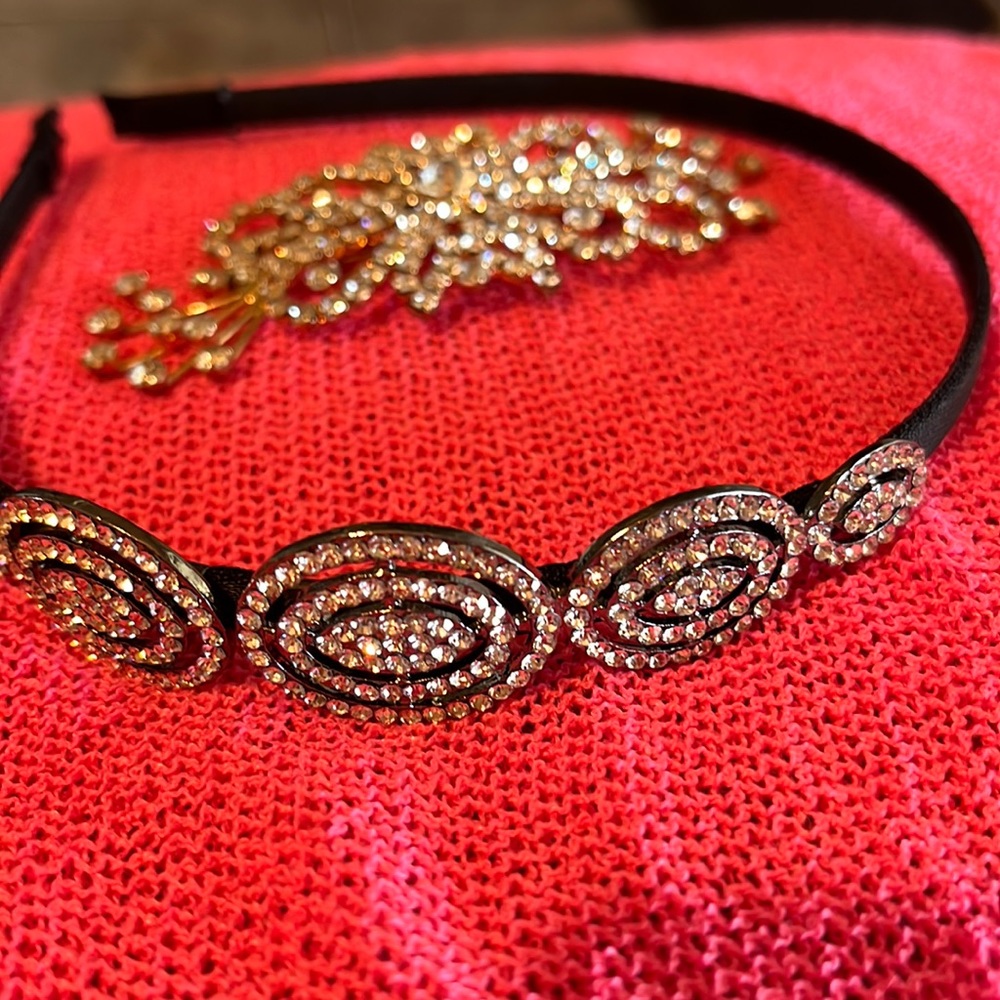 Rhinestone headband and clip